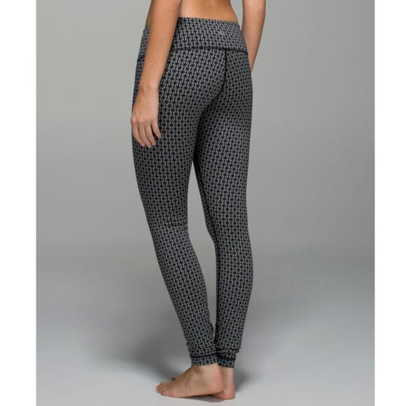 LULULEMON Wunder Under Pant Full-On Luon Tri Geo Silver Spoon Black Leggings 4 - Picture 5 of 16